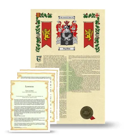Papillon Armorial History and Symbolism package