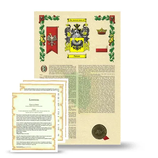 Patzer Armorial History and Symbolism package