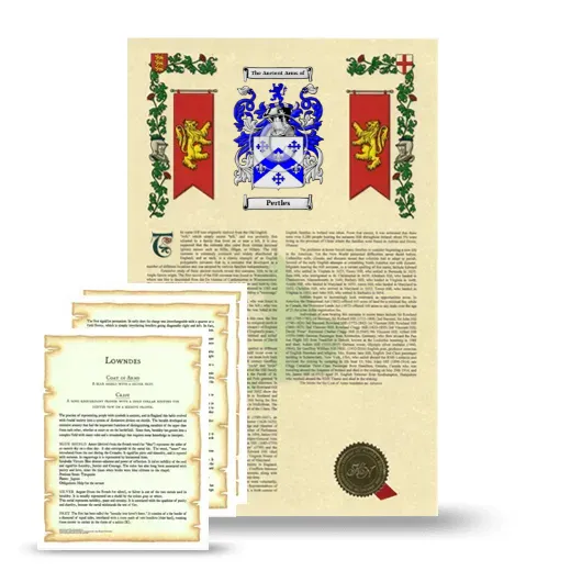 Pertles Armorial History and Symbolism package