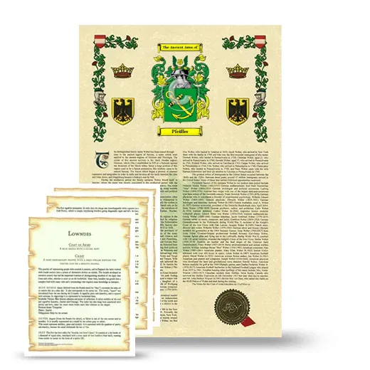 Pfeiffer Armorial History and Symbolism package