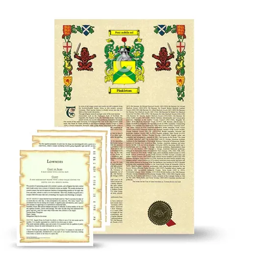 Pinkleton Armorial History and Symbolism package