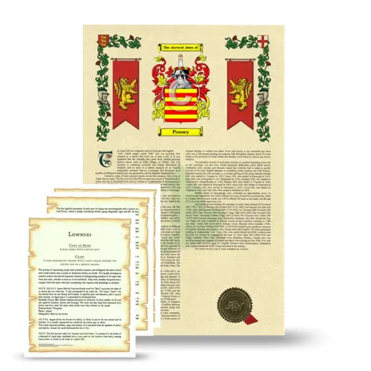 Pouncy Armorial History and Symbolism package