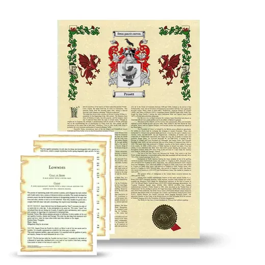 Pruett Armorial History and Symbolism package