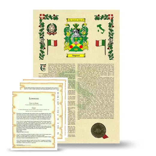Regazzi Armorial History and Symbolism package