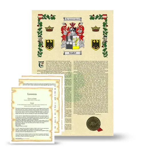 Rendall Armorial History and Symbolism package