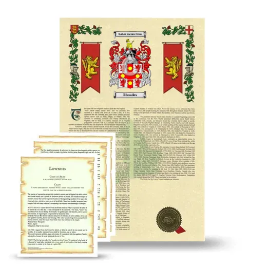 Rhoades Armorial History and Symbolism package