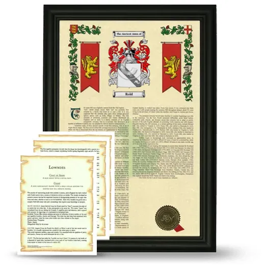 Rold Framed Armorial History and Symbolism - Black