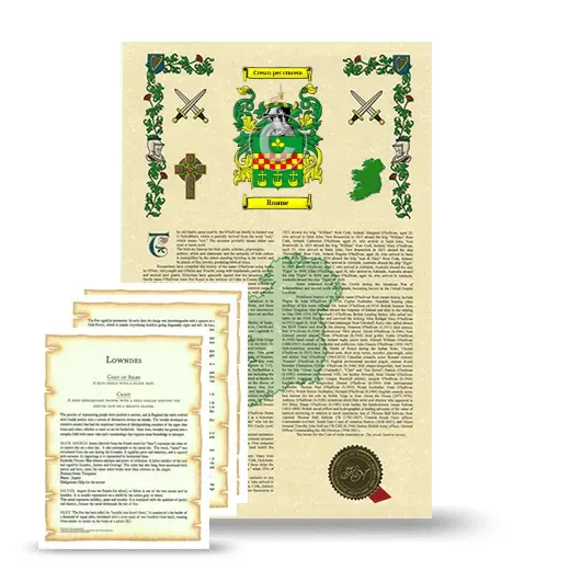 Ruane Armorial History and Symbolism package
