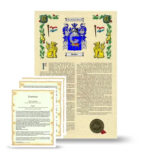 Ruther Armorial History and Symbolism package