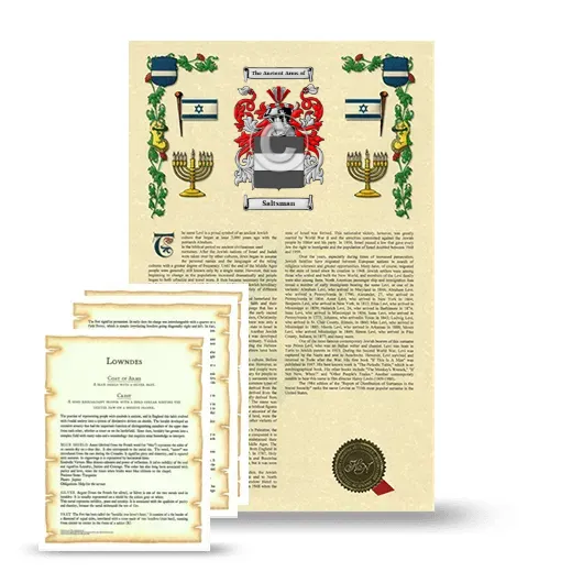 Saltsman Armorial History and Symbolism package