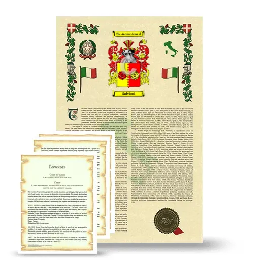 Salvioni Armorial History and Symbolism package