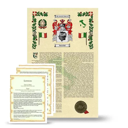 Saracini Armorial History and Symbolism package