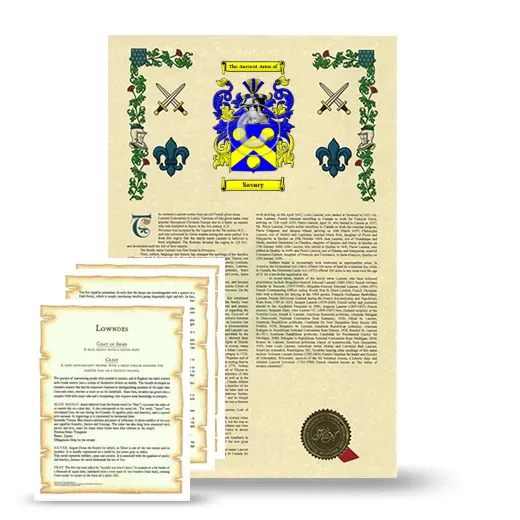 Savary Armorial History and Symbolism package