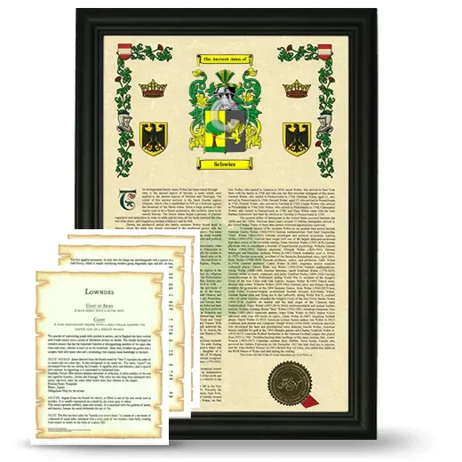 Schwier Framed Armorial History and Symbolism - Black