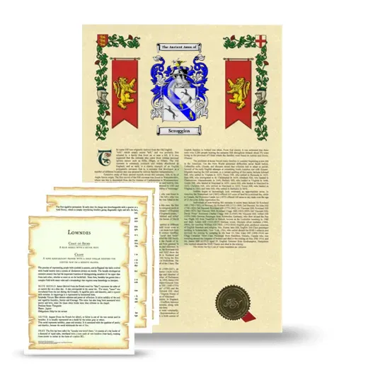 Scroggins Armorial History and Symbolism package