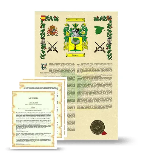 Senter Armorial History and Symbolism package