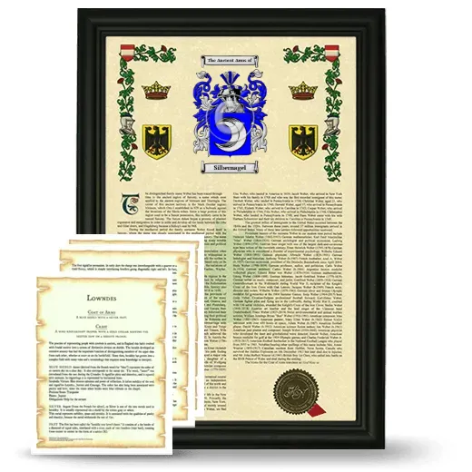 Silbernagel Framed Armorial History and Symbolism - Black