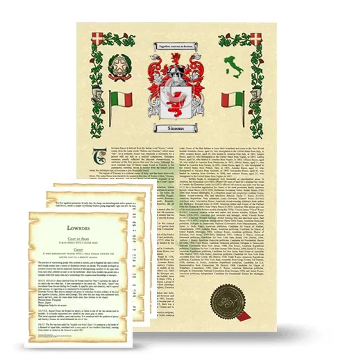 Simons Armorial History and Symbolism package