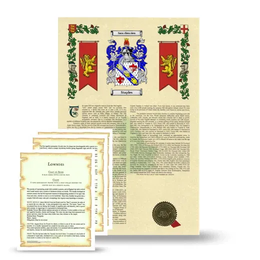 Staples Armorial History and Symbolism package