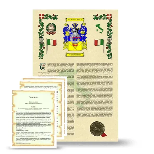 Tambourine Armorial History and Symbolism package