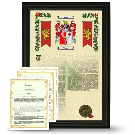 Trend Framed Armorial History and Symbolism - Black