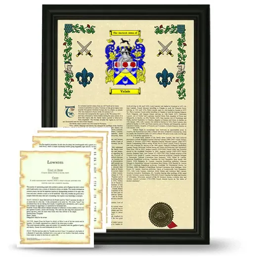 Valais Framed Armorial History and Symbolism - Black