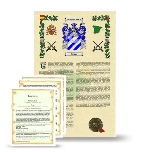 Valdes Armorial History and Symbolism package