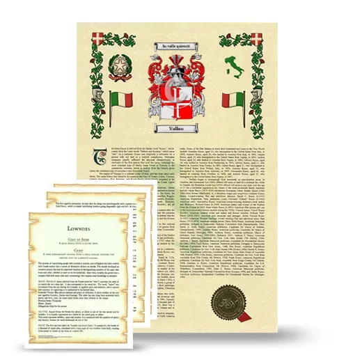 Vallan Armorial History and Symbolism package