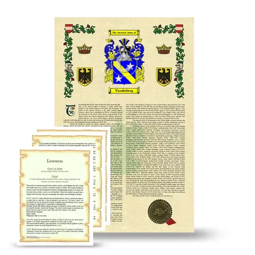 Vanderberg Armorial History and Symbolism package