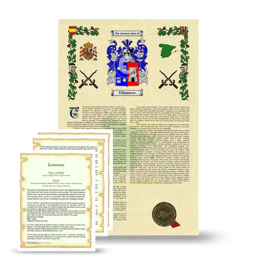Villanueva Armorial History and Symbolism package