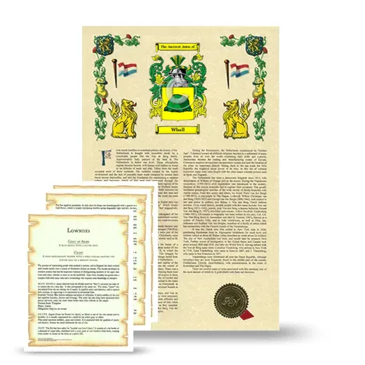 Whall Armorial History and Symbolism package