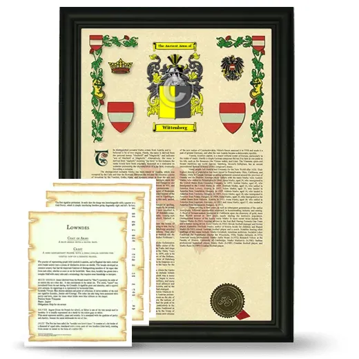 Wittenberg Framed Armorial History and Symbolism - Black