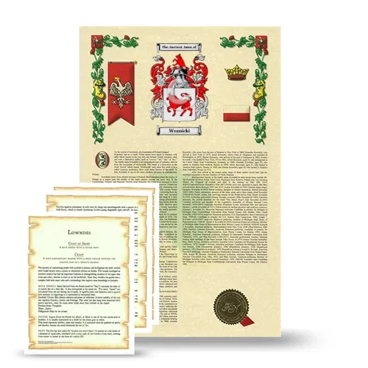 Woznicki Armorial History and Symbolism package