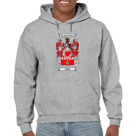Abbey Grey Unisex Coat of Arms Hooded Sweatshirt