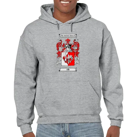 Alb Grey Unisex Coat of Arms Hooded Sweatshirt