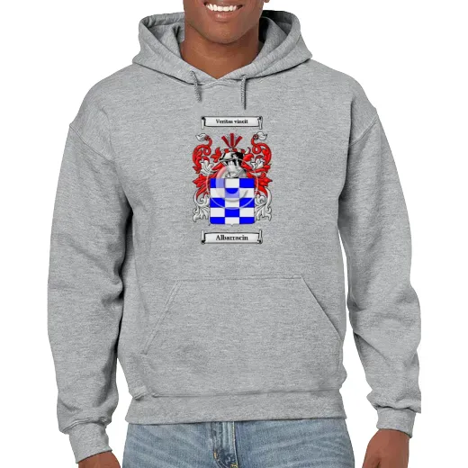Albarracin Grey Unisex Coat of Arms Hooded Sweatshirt