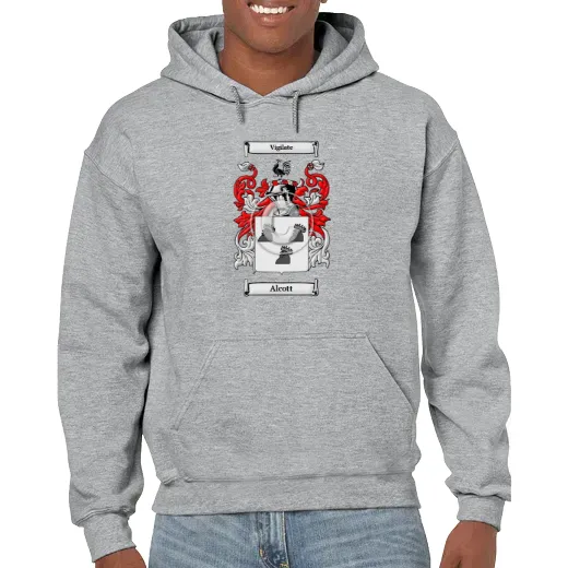 Alcott Grey Unisex Coat of Arms Hooded Sweatshirt