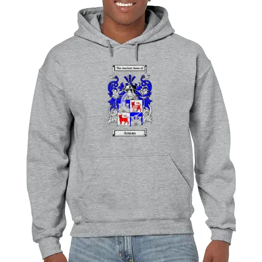 Arman Grey Unisex Coat of Arms Hooded Sweatshirt