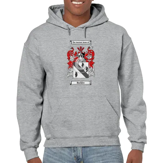 Backler Grey Unisex Coat of Arms Hooded Sweatshirt