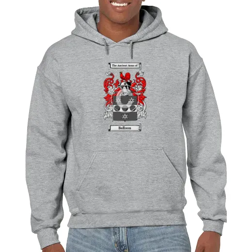 Balloon Grey Unisex Coat of Arms Hooded Sweatshirt