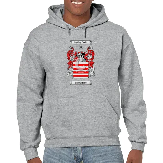 Barrymore Grey Unisex Coat of Arms Hooded Sweatshirt