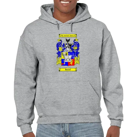 Bassel Grey Unisex Coat of Arms Hooded Sweatshirt