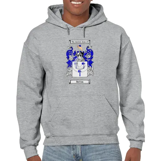 Batton Grey Unisex Coat of Arms Hooded Sweatshirt