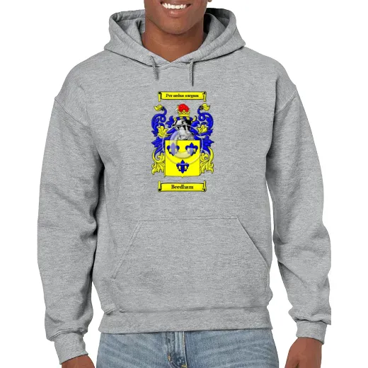 Beedham Grey Unisex Coat of Arms Hooded Sweatshirt