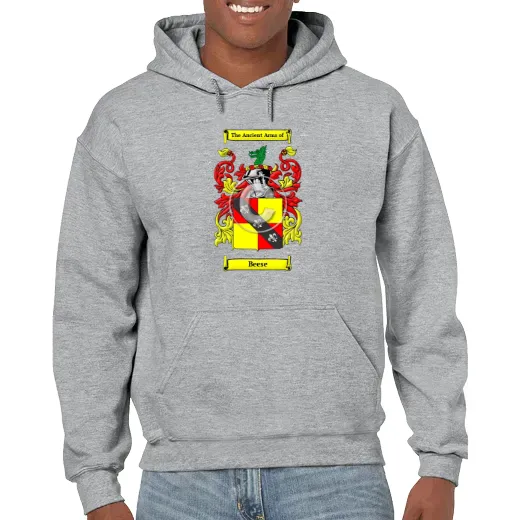 Beese Grey Unisex Coat of Arms Hooded Sweatshirt