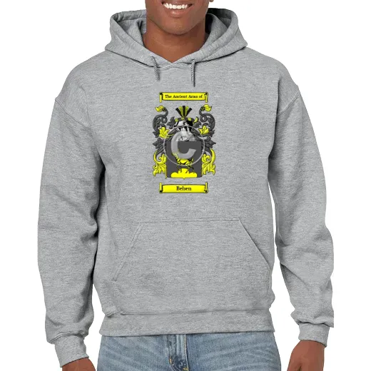 Behen Grey Unisex Coat of Arms Hooded Sweatshirt