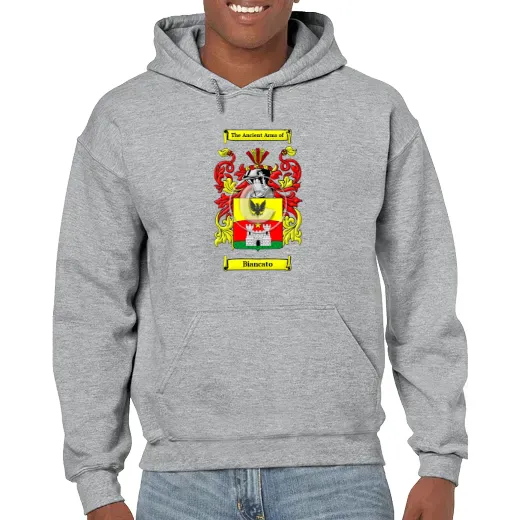 Biancato Grey Unisex Coat of Arms Hooded Sweatshirt