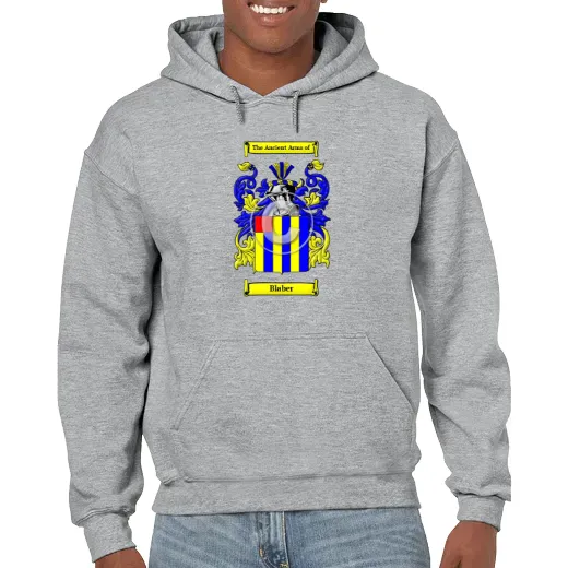 Blaber Grey Unisex Coat of Arms Hooded Sweatshirt
