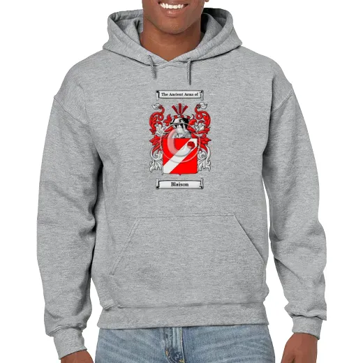 Blaison Grey Unisex Coat of Arms Hooded Sweatshirt