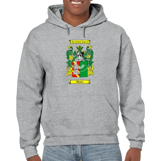 Blanco Grey Unisex Coat of Arms Hooded Sweatshirt